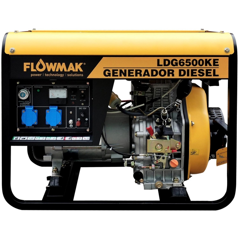 GENERADOR DIESEL FLOWMAK LDG6500KE 220V 5KW JAULA/P/E